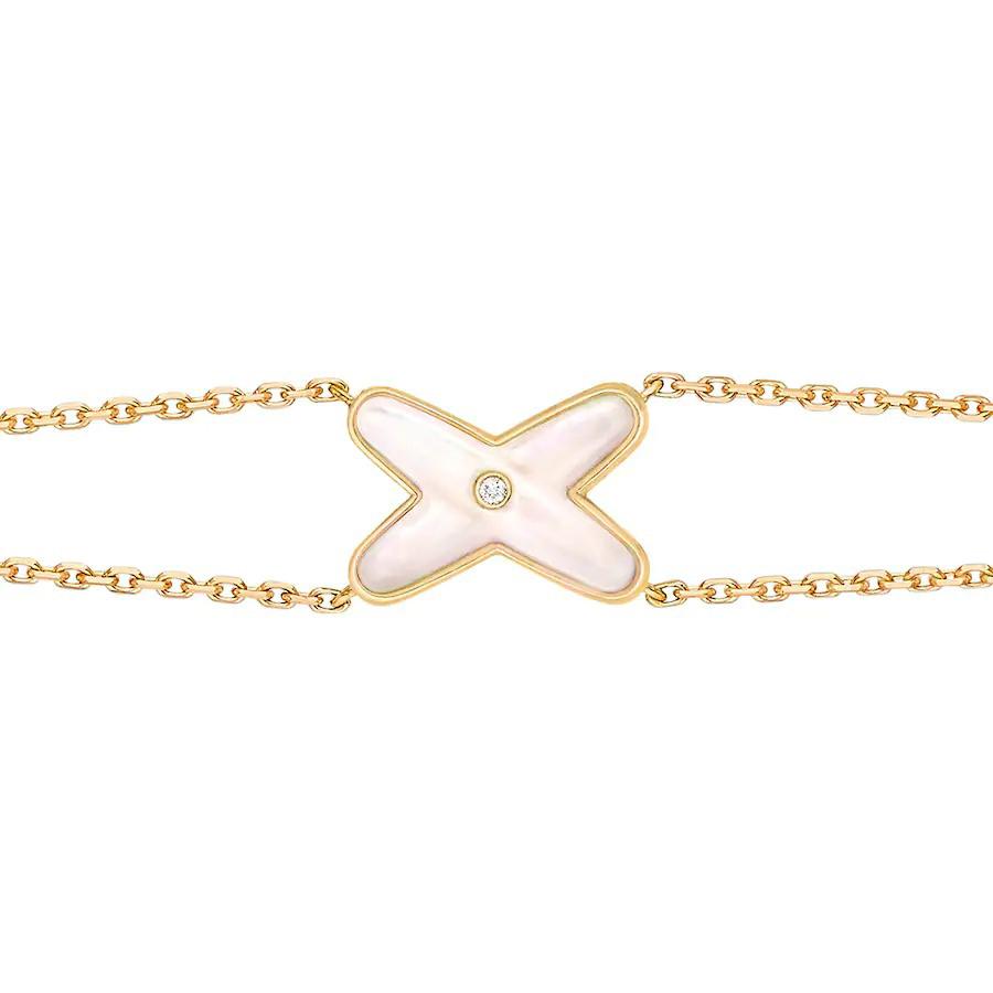 CHAUMET JEUX BRACELET WHITE MOP GOLD 1 DIAMOND